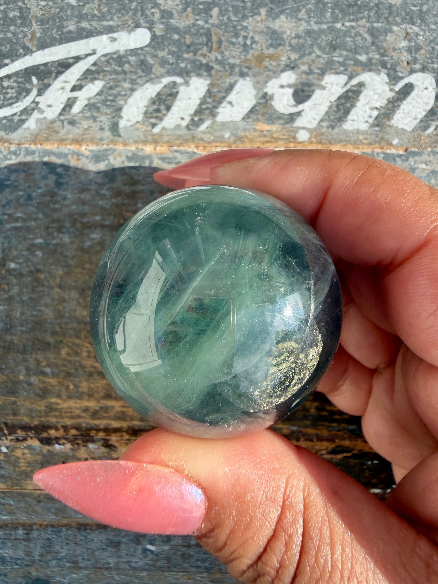 Gorgeous Rainbow Fluorite Small Sphere | Opt C