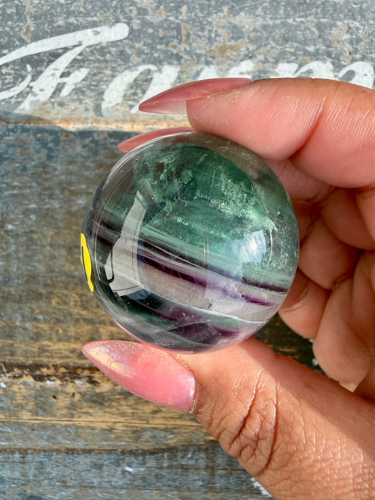 Gorgeous Rainbow Fluorite Small Sphere | Opt J