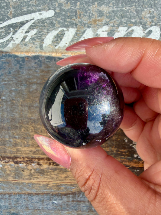 Gorgeous Rainbow Fluorite Small Sphere | Opt I