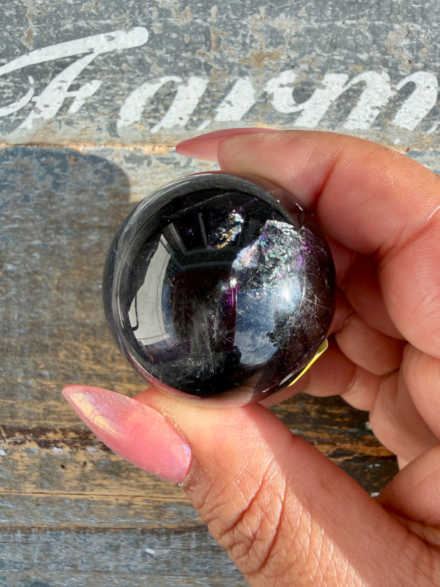 Gorgeous Rainbow Fluorite Small Sphere | Opt I