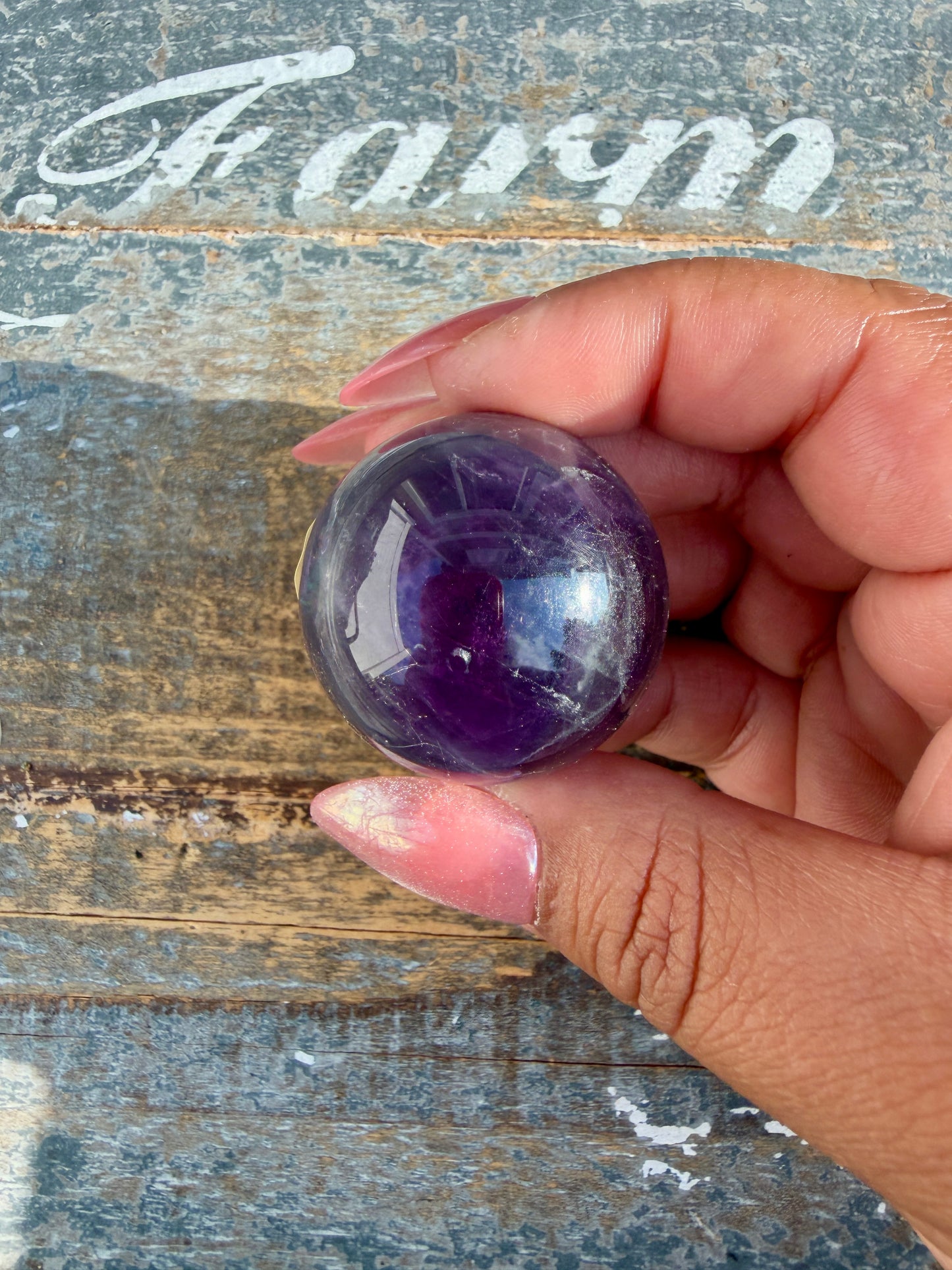 Gorgeous Rainbow Fluorite Small Sphere | Opt D