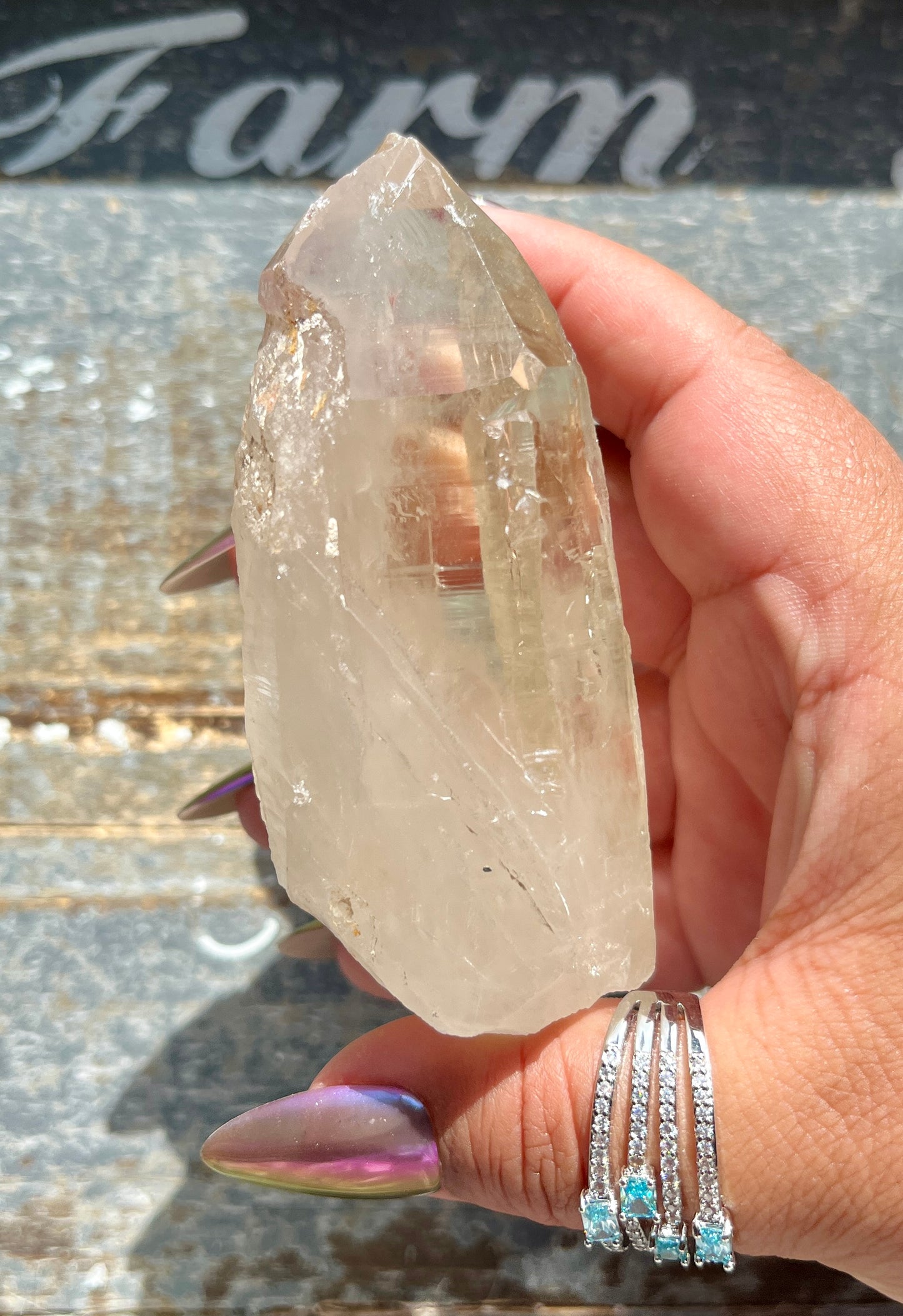 Stunning Elestial/Etched Citrine Large Point from Brazil