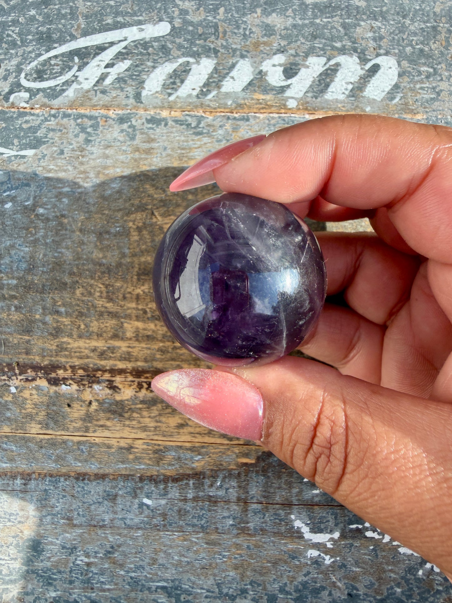 Gorgeous Rainbow Fluorite Small Sphere | Opt D