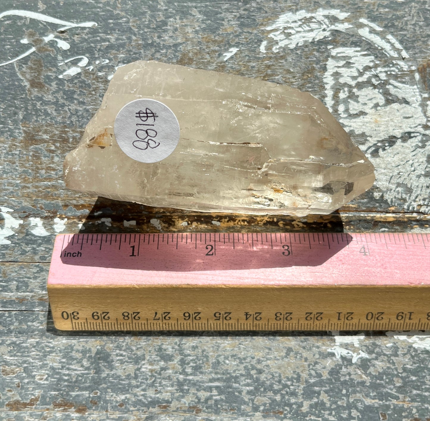 Stunning Elestial/Etched Citrine Large Point from Brazil