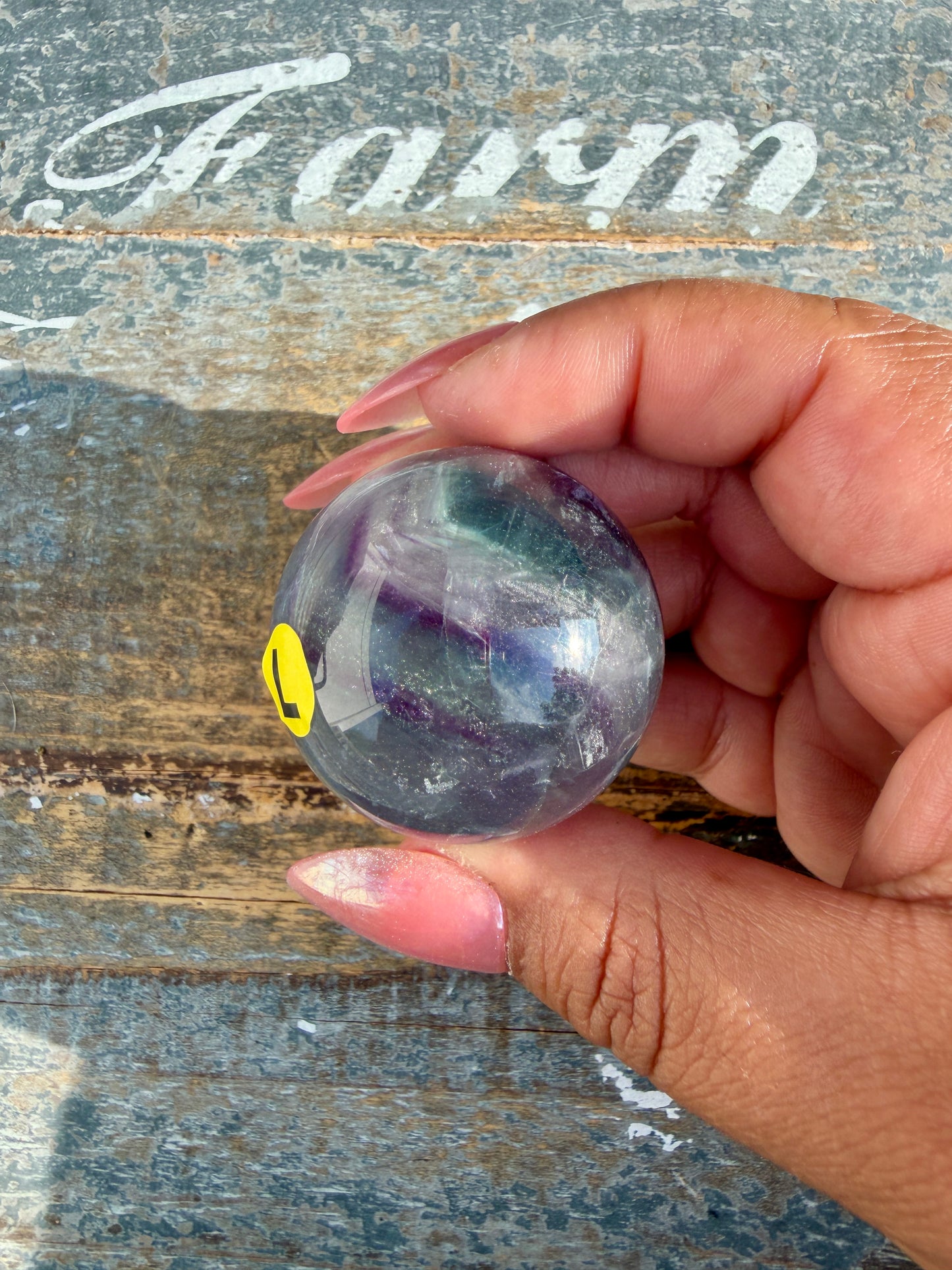 Gorgeous Rainbow Fluorite Small Sphere | Opt L