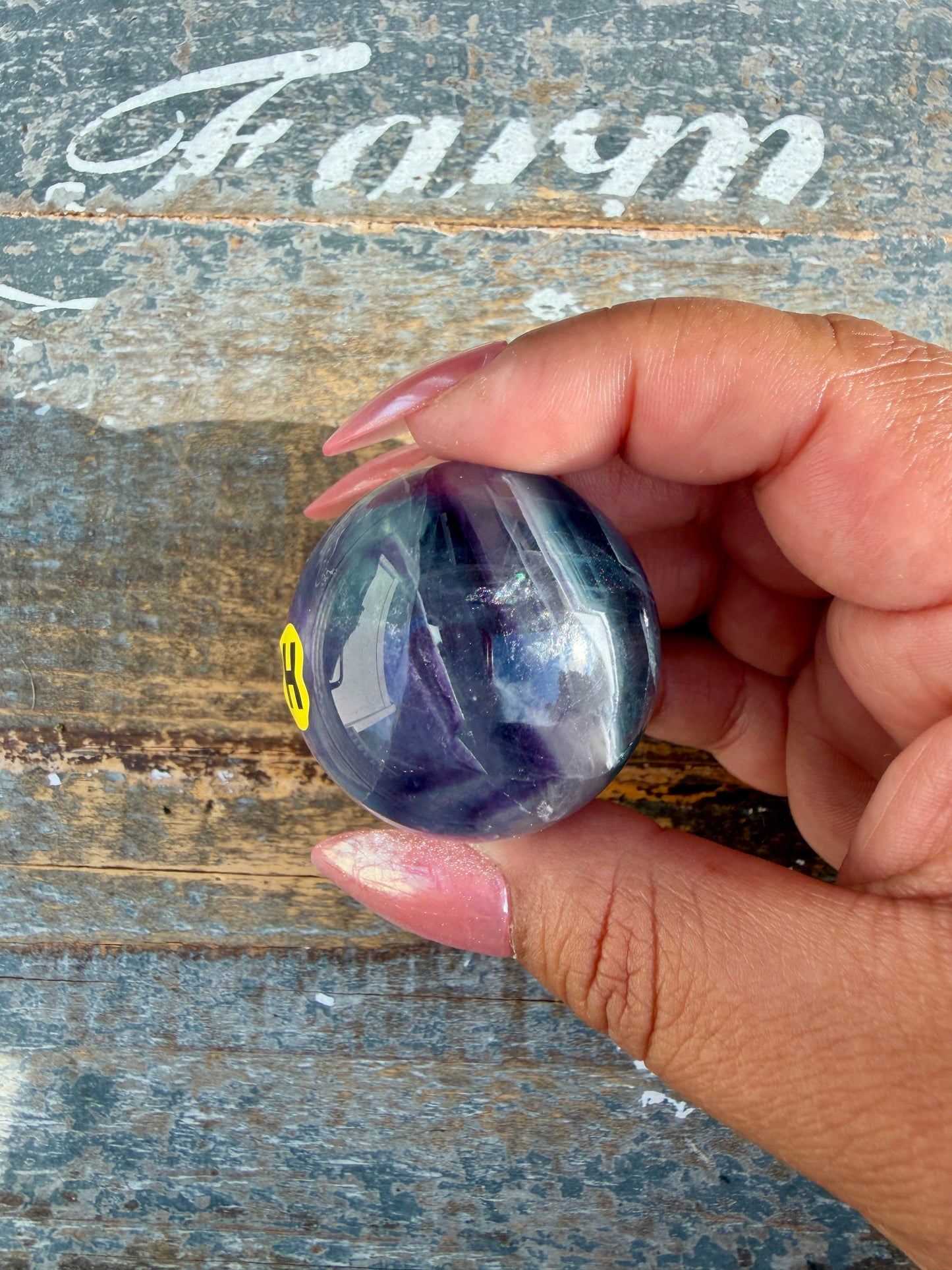 Gorgeous Rainbow Fluorite Small Sphere | Opt H
