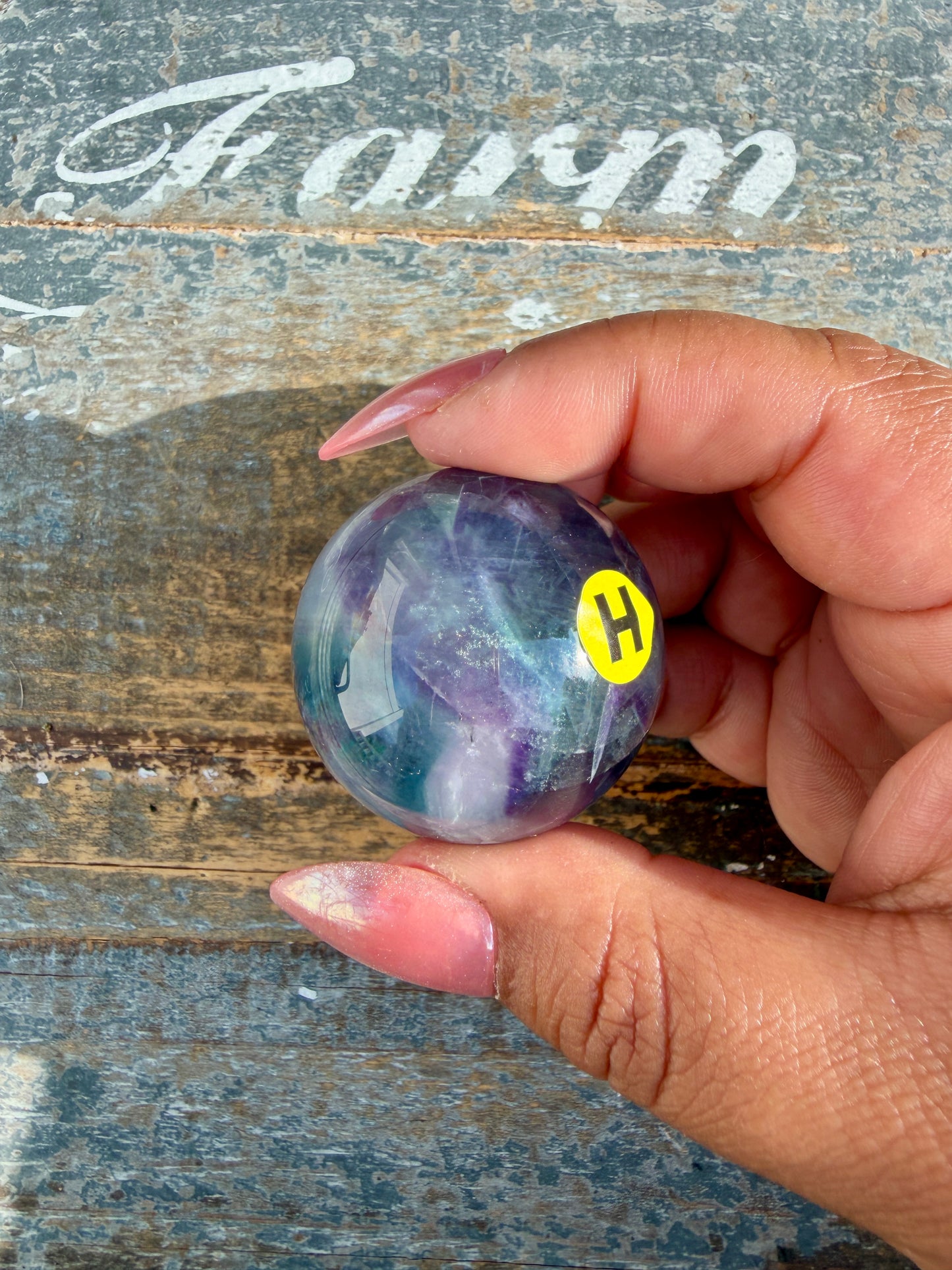 Gorgeous Rainbow Fluorite Small Sphere | Opt H