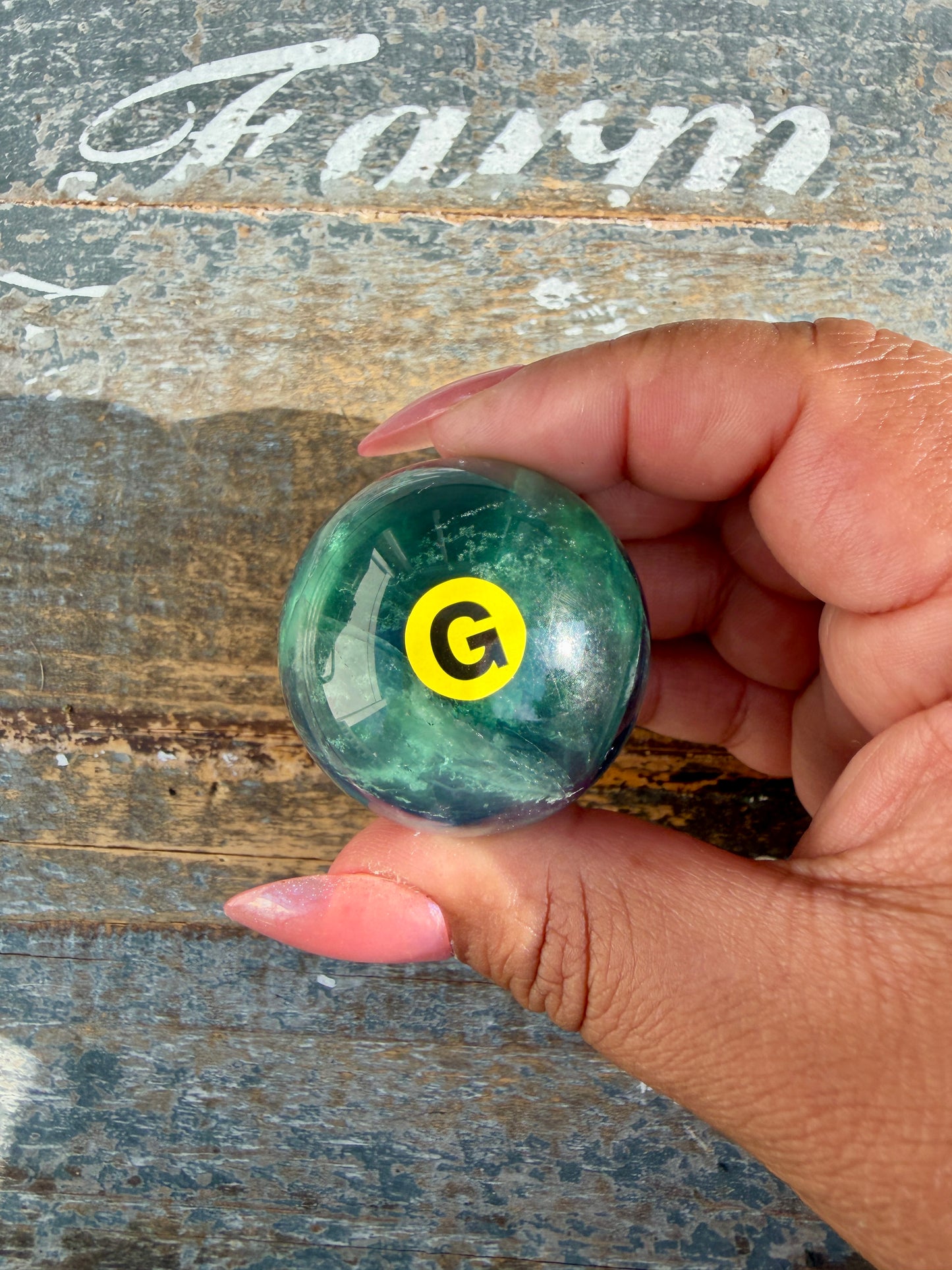 Gorgeous Rainbow Fluorite Small Sphere | Opt G