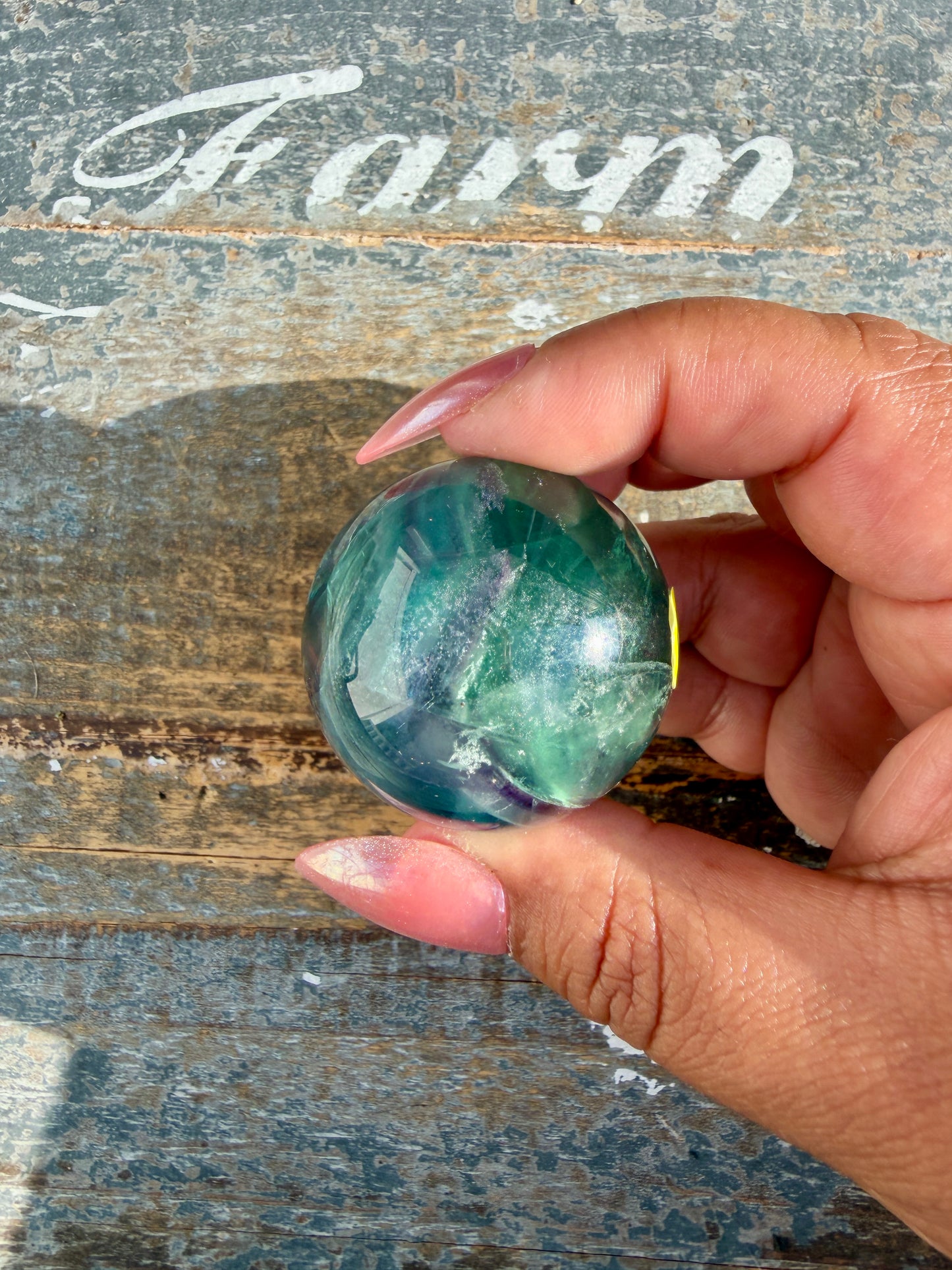 Gorgeous Rainbow Fluorite Small Sphere | Opt G