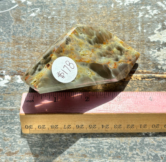 Gorgeous High Quality Amphibole Quartz Polished Freeform from Brazil