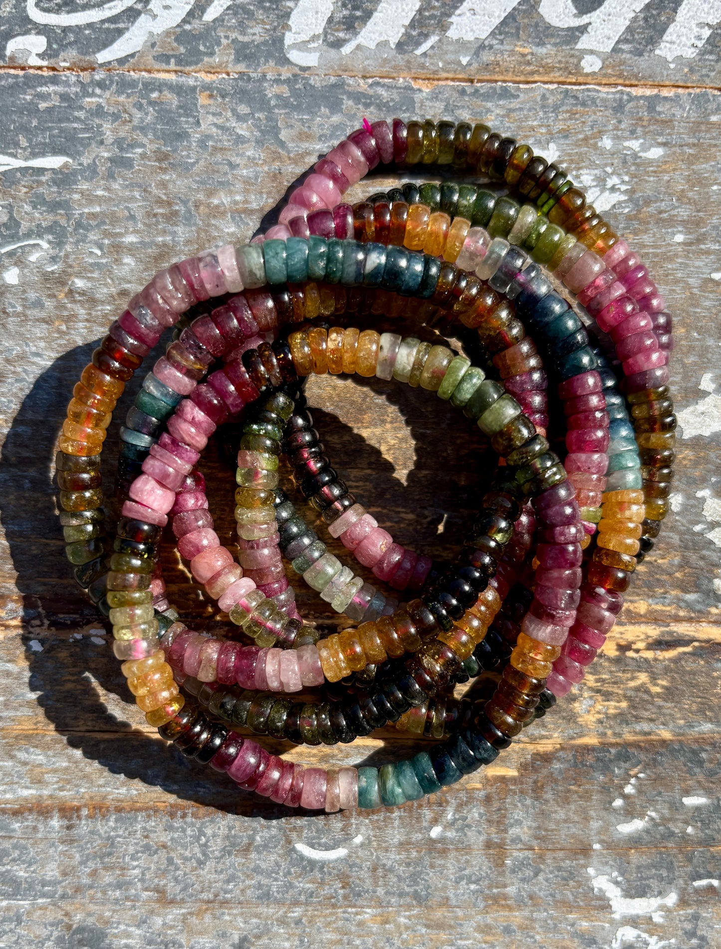 One (1) Watermelon Tourmaline Bracelet | Wrist Size 6.5" | 6mm