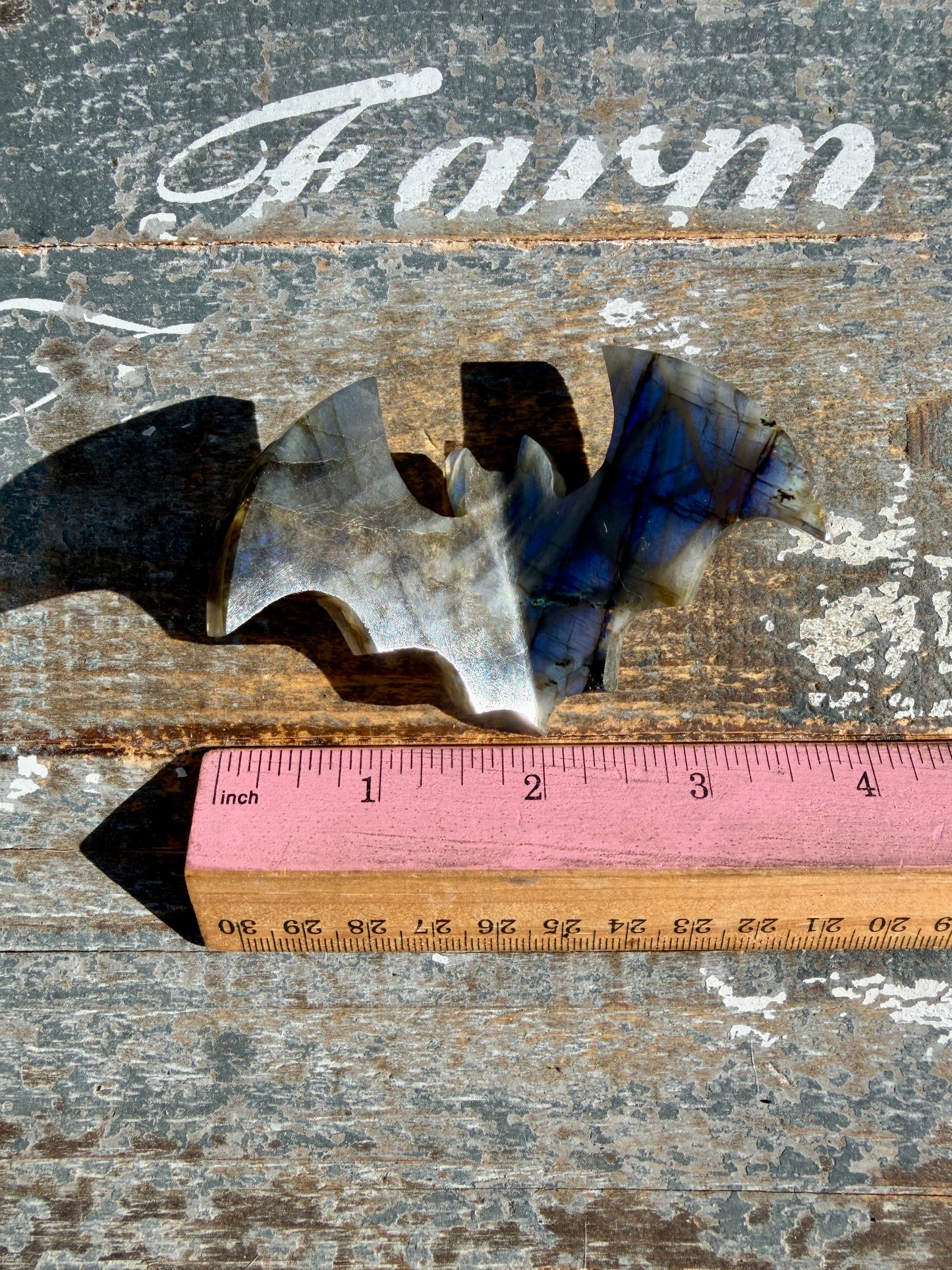 Flashy Labradorite Bat from Madagascar | Opt R