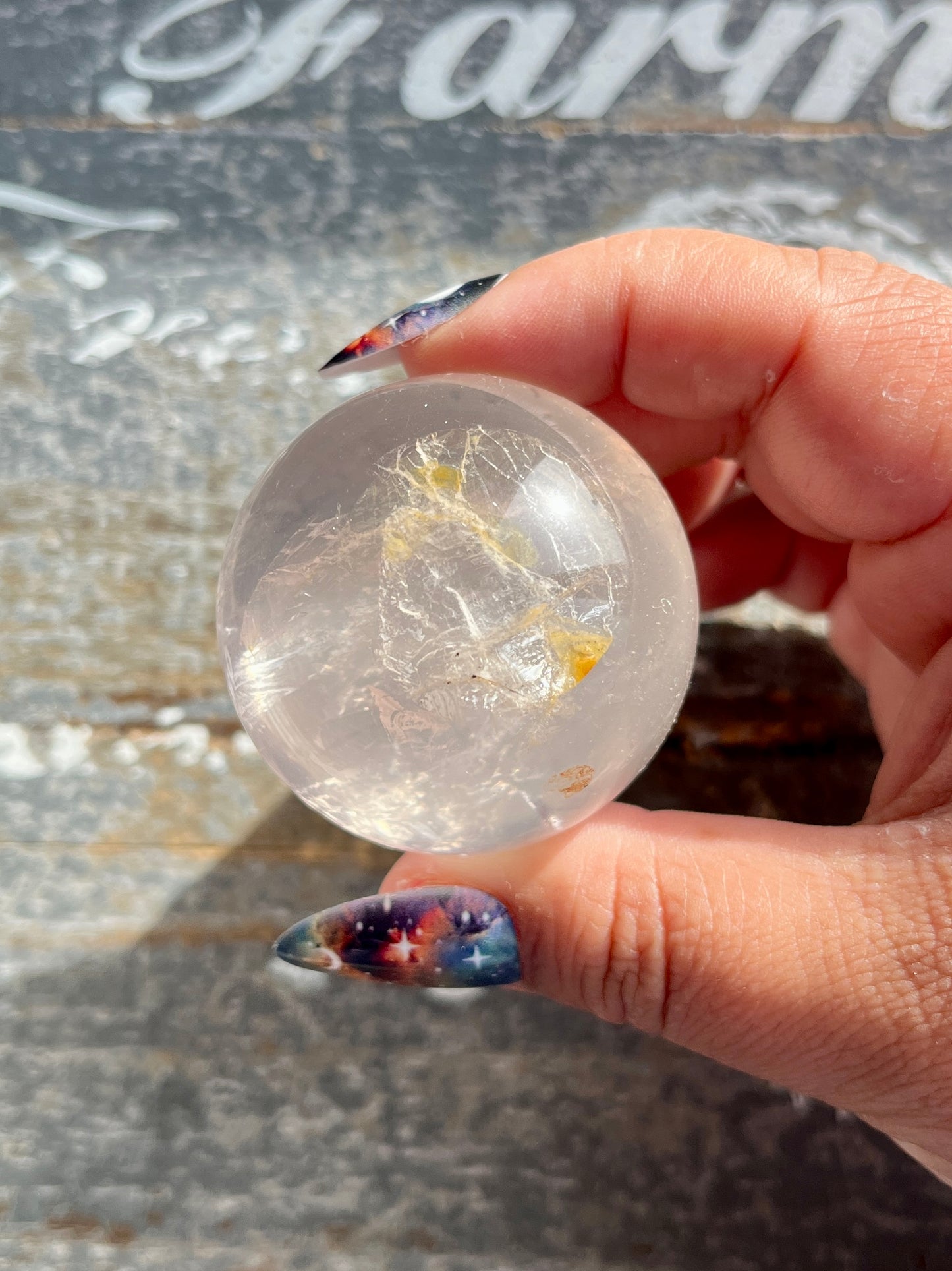 Gorgeous Girasol Pale Rose Quartz with Dendritic Inclusions from Brazil