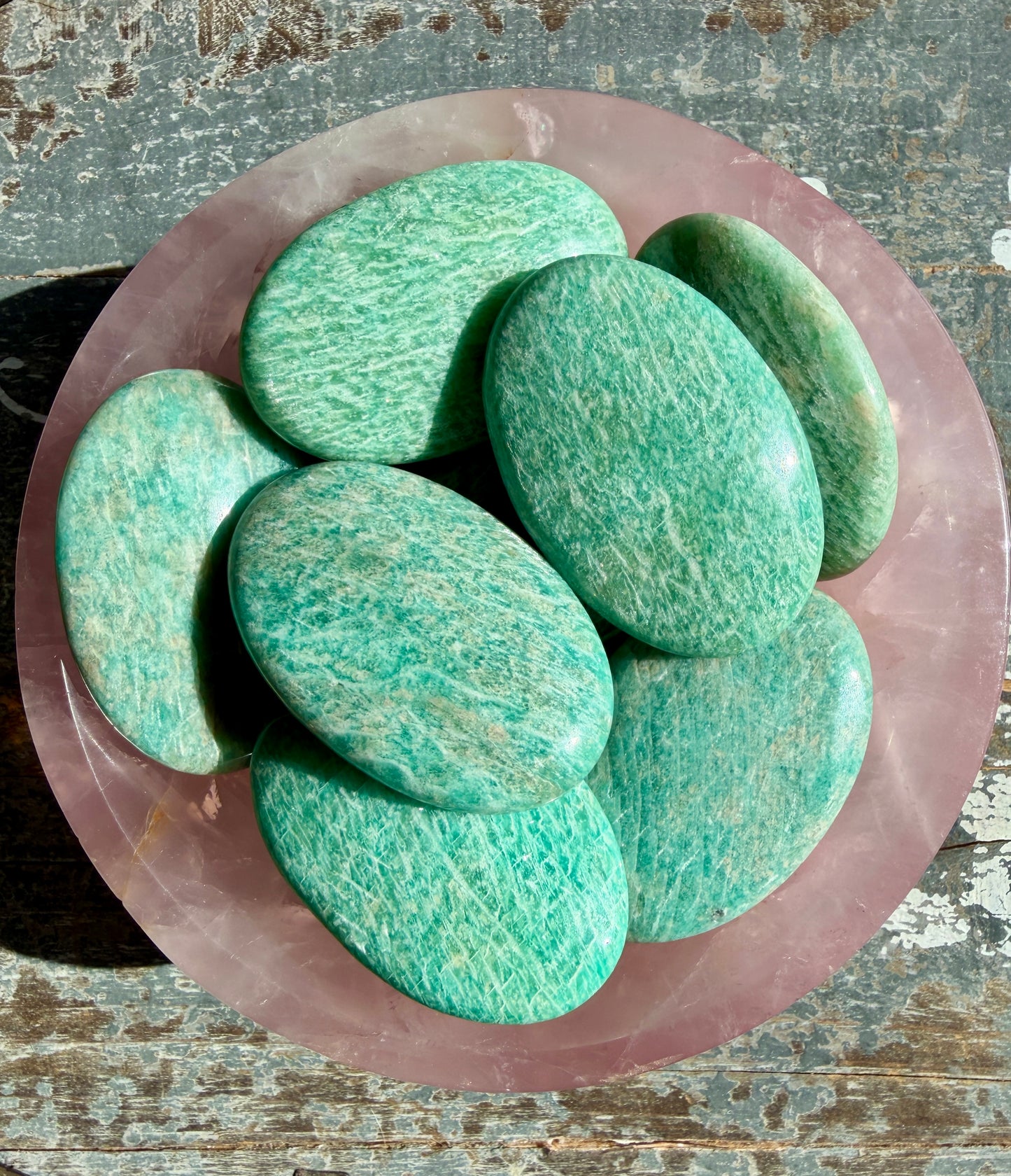 One (1) Amazonite Palmstone | Intuitively Chosen