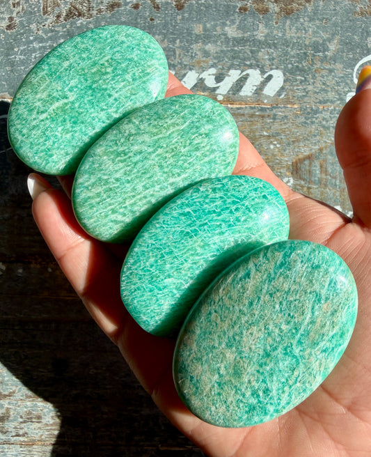 One (1) Amazonite Palmstone | Intuitively Chosen