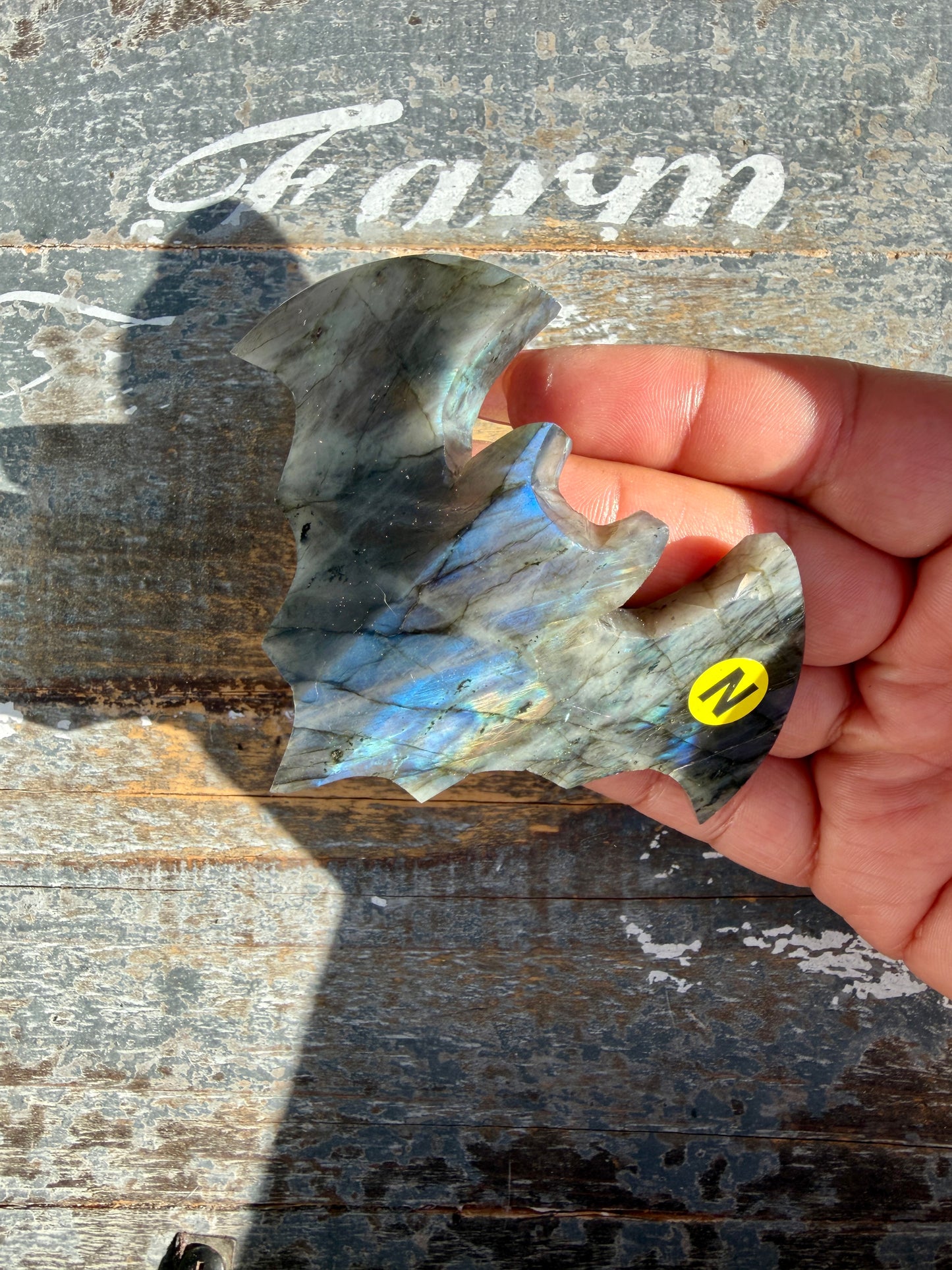 Flashy Labradorite Bat from Madagascar | Opt N