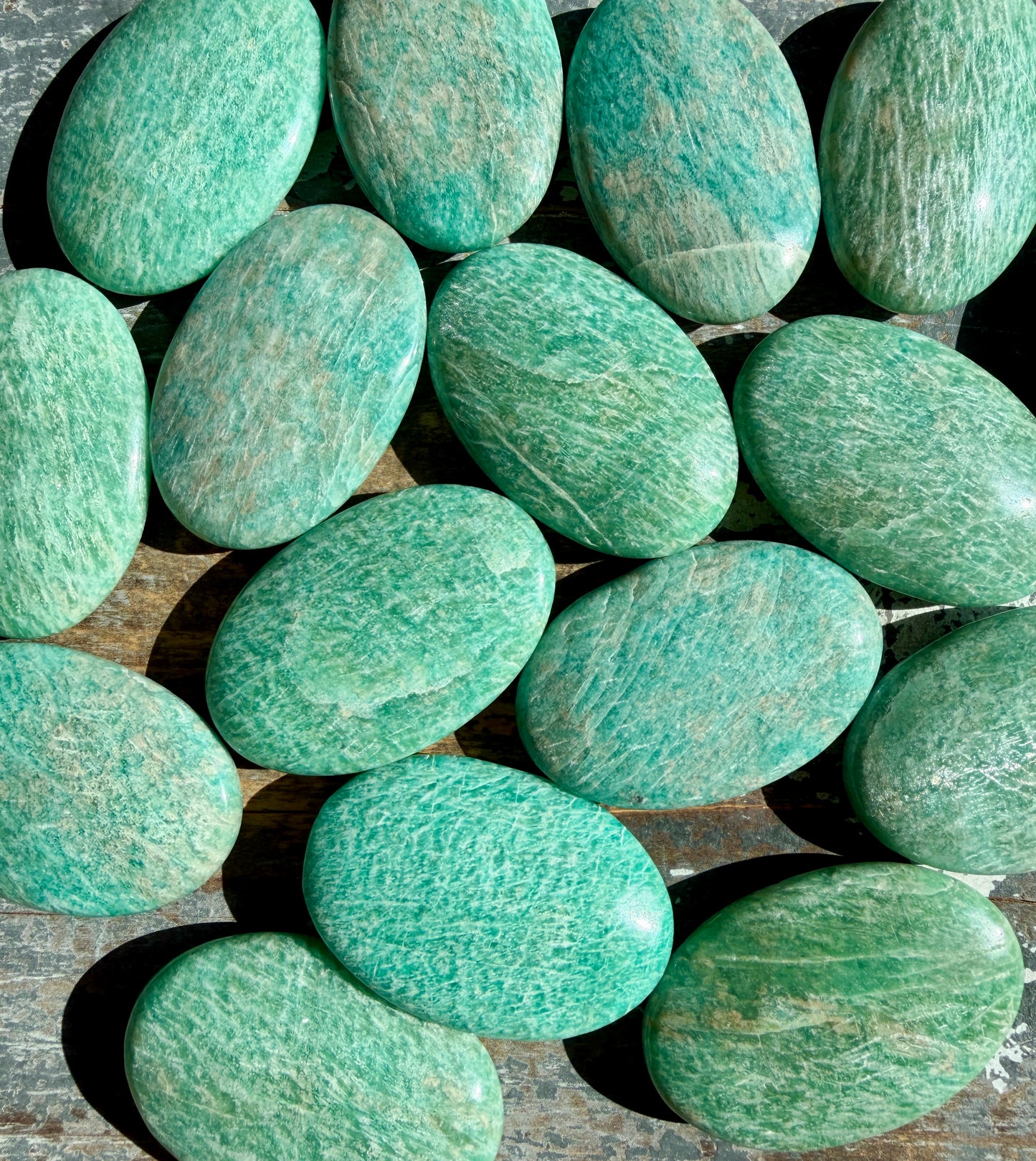 One (1) Amazonite Palmstone | Intuitively Chosen