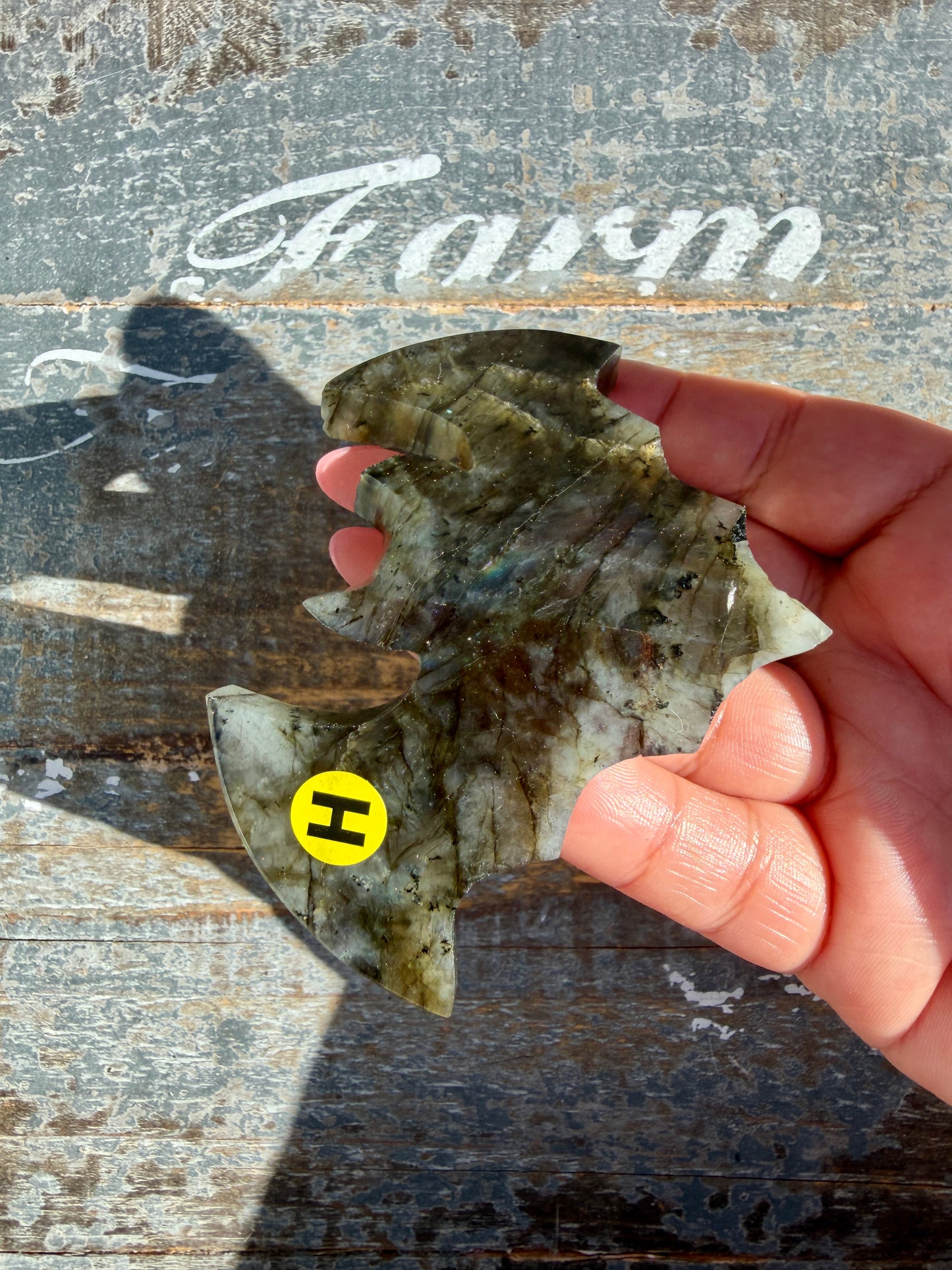 Flashy Labradorite Bat from Madagascar | Opt H