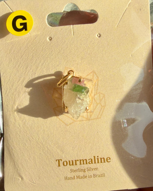 Gorgeous Watermelon Tourmaline Sterling Silver Pendant | Brazil | Opt G