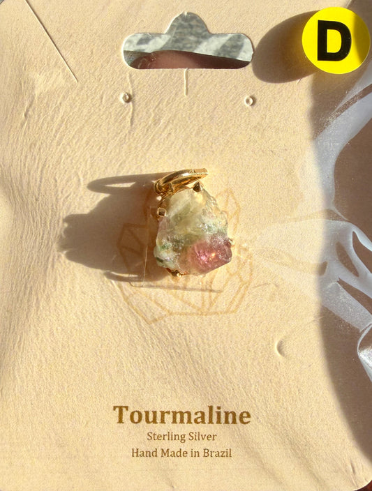 Gorgeous Watermelon Tourmaline Sterling Silver Pendant | Brazil | Opt D