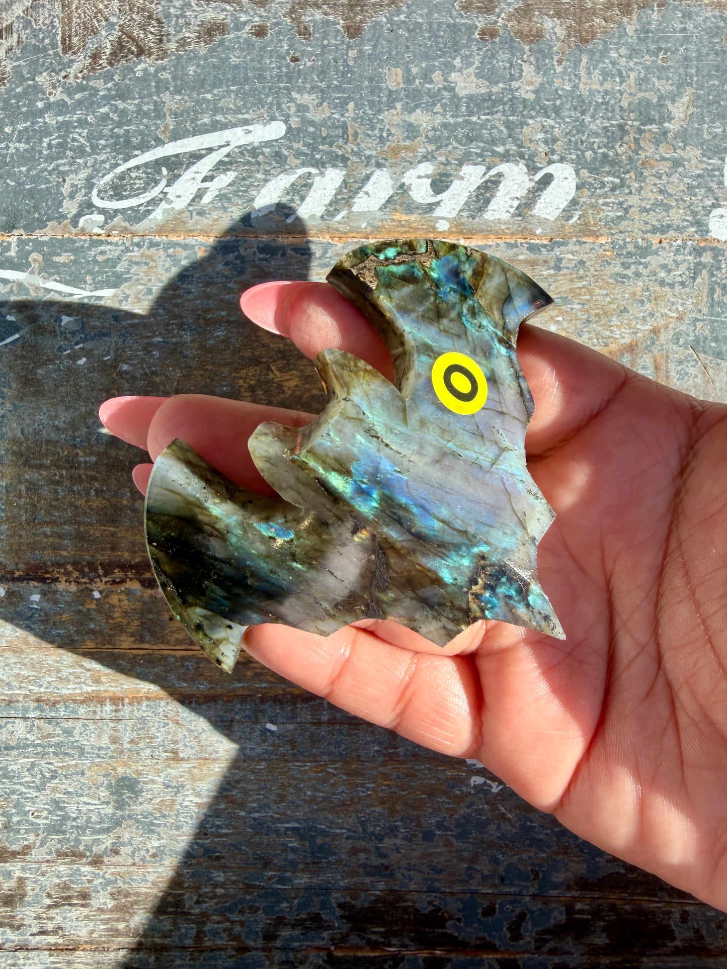 Flashy Labradorite Bat from Madagascar | Opt O