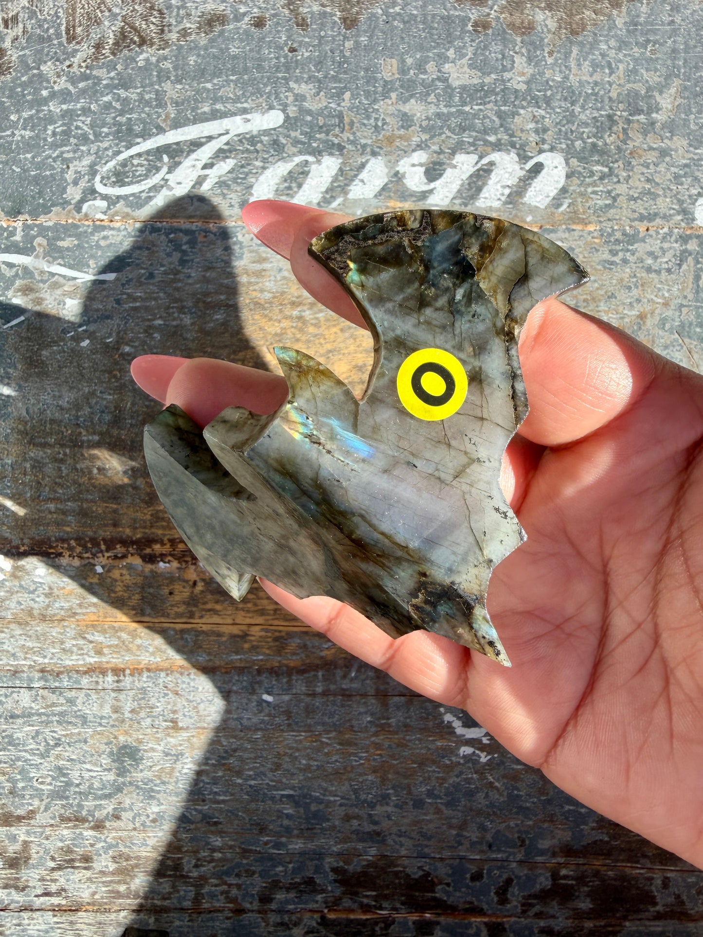 Flashy Labradorite Bat from Madagascar | Opt O