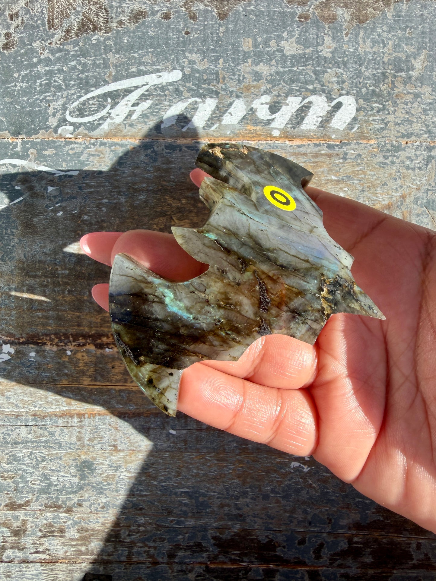Flashy Labradorite Bat from Madagascar | Opt O