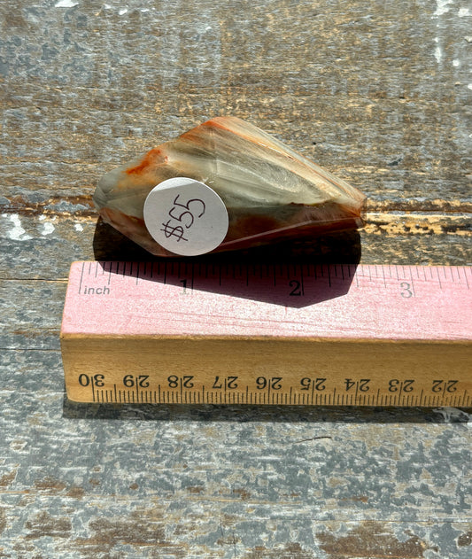 Gorgeous High Quality Amphibole Quartz Polished Freeform from Brazil