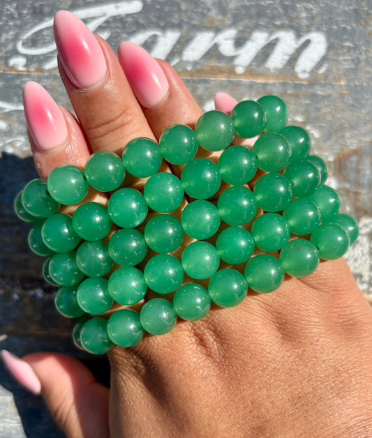 One (1) Green Aventurine Bracelet | Wrist Size 6.25-6.5" | 10mm