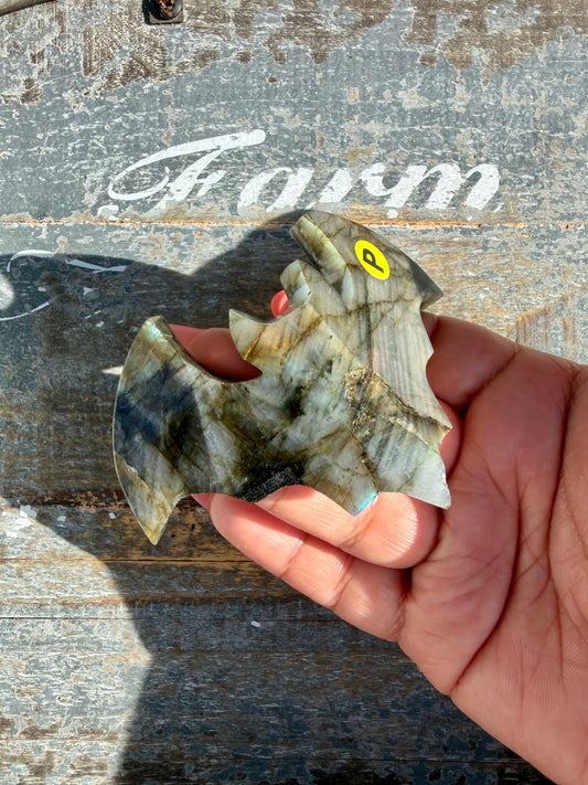 Flashy Labradorite Bat from Madagascar | Opt P