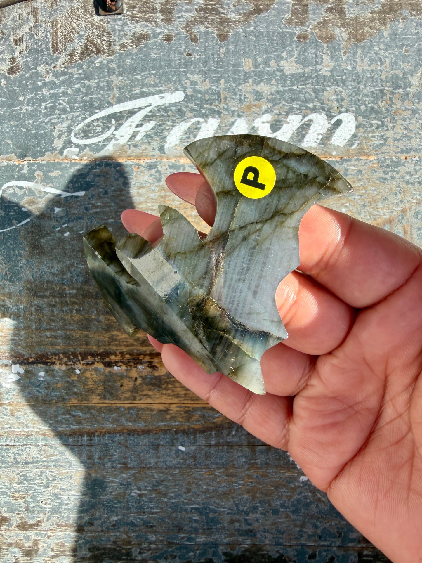 Flashy Labradorite Bat from Madagascar | Opt P