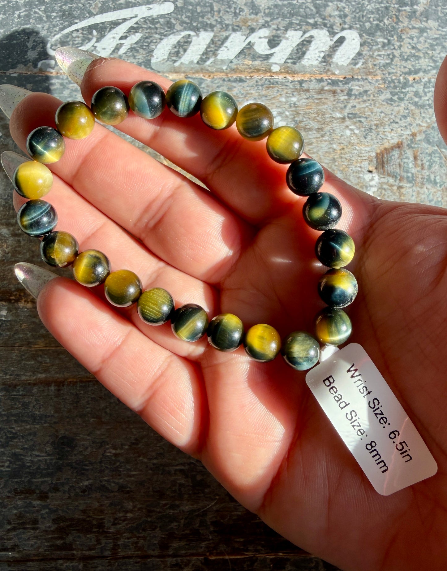 Gorgeous Blue Tigers Eye Bracelet | 8mm | Wrist: 6.5"