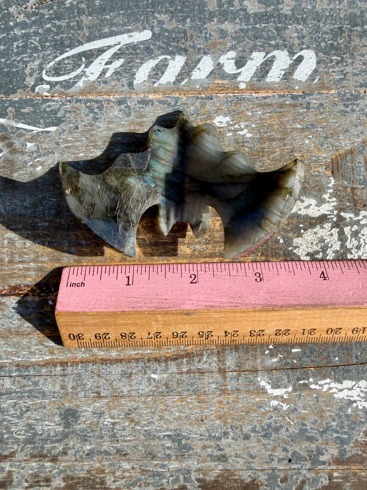 Flashy Labradorite Bat from Madagascar | Opt P