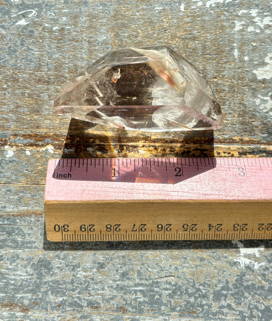 Gorgeous High Quality Amphibole Quartz Polished Freeform from Brazil