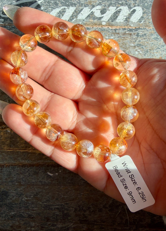 Gorgeous Heat Treated Amethyst (Citrine) | 9mm | Wrist: 6.25"