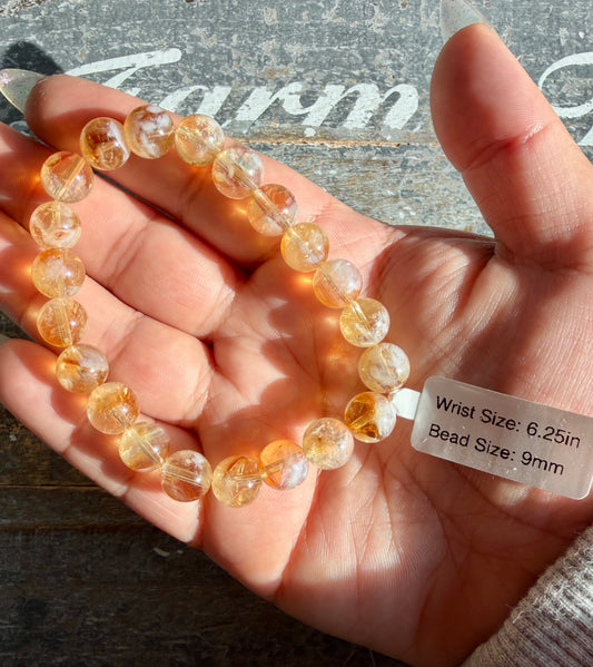 Gorgeous Heat Treated Amethyst (Citrine) | 9mm | Wrist: 6.25" | B