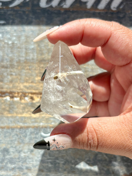 Gorgeous High Quality Amphibole Quartz Polished Freeform from Brazil