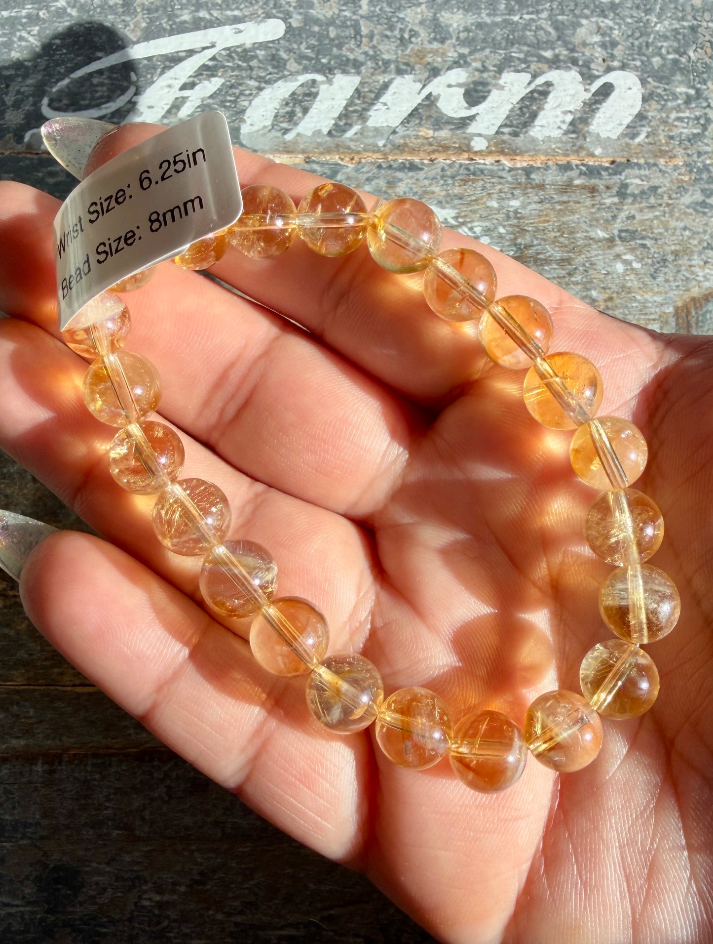 Gorgeous Heat Treated Amethyst (Citrine) | 8mm | Wrist: 6.25"