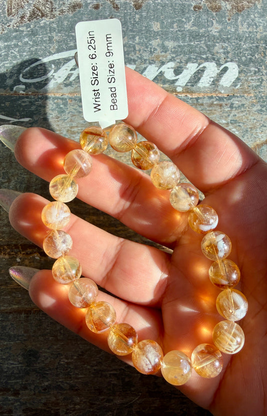 Gorgeous Heat Treated Amethyst (Citrine) | 9mm | Wrist: 6.25" | C