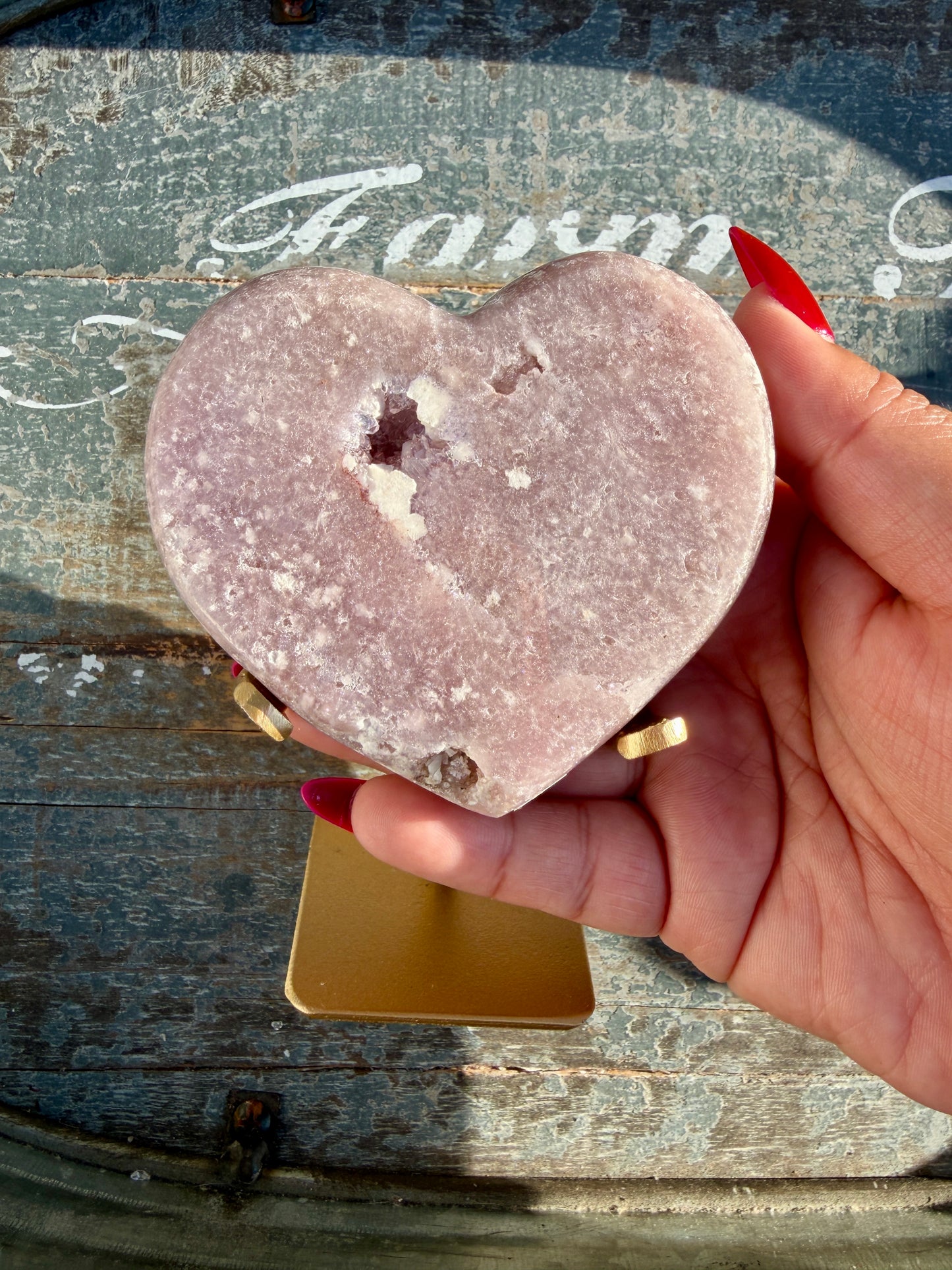 Gorgeous Pink Amethyst Heart | Brazil | Opt 9 (comes with stand)