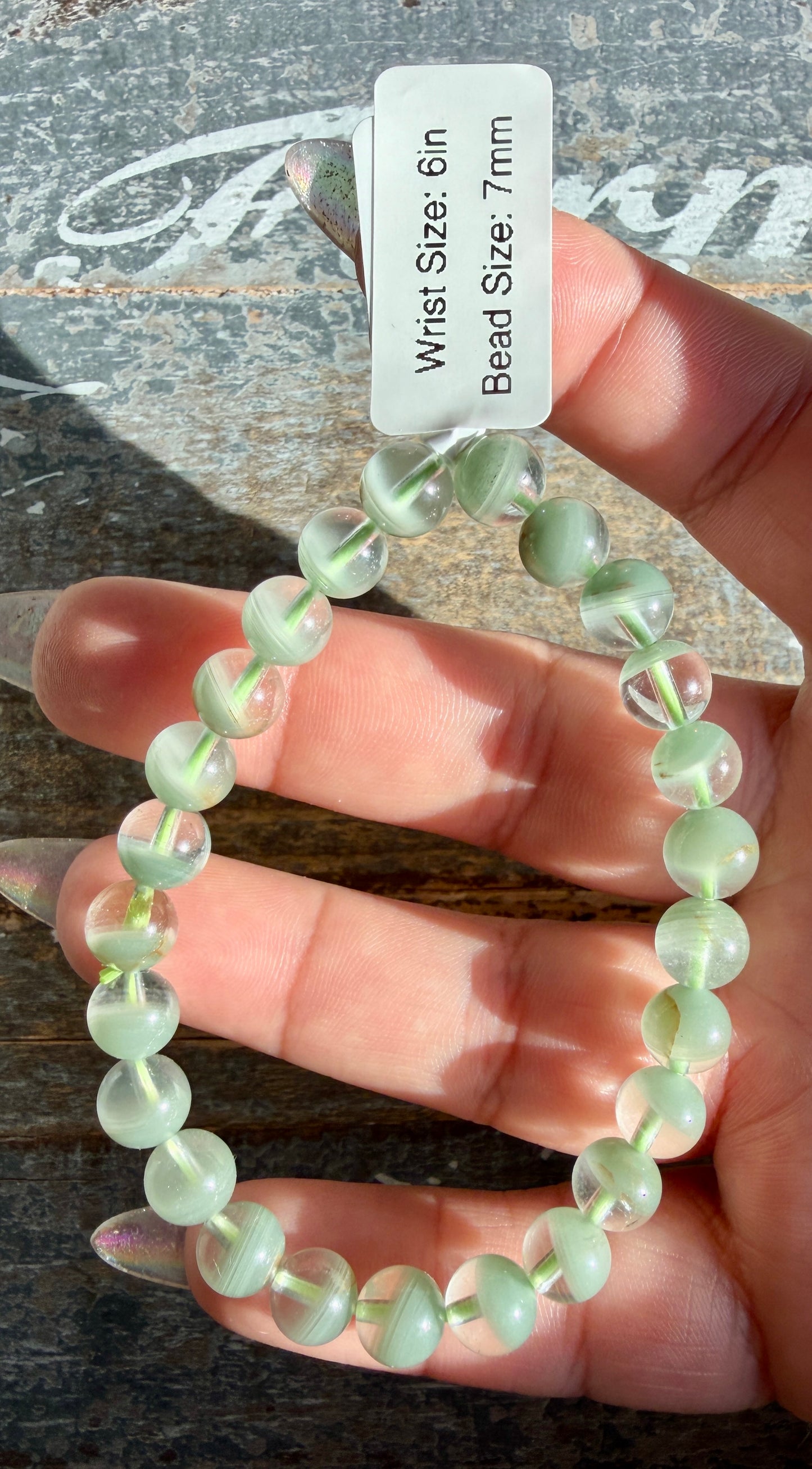 Gorgeous Himalayan Quartz with Chlorite Bracelet | 7mm | Wrist: 6