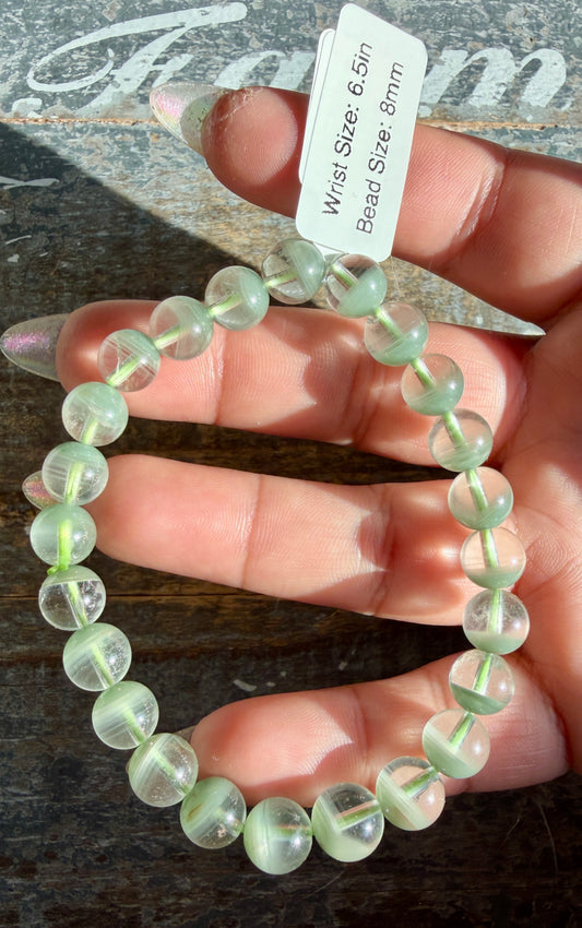 Gorgeous Himalayan Quartz with Chlorite Bracelet | 8mm | Wrist: 6.5"