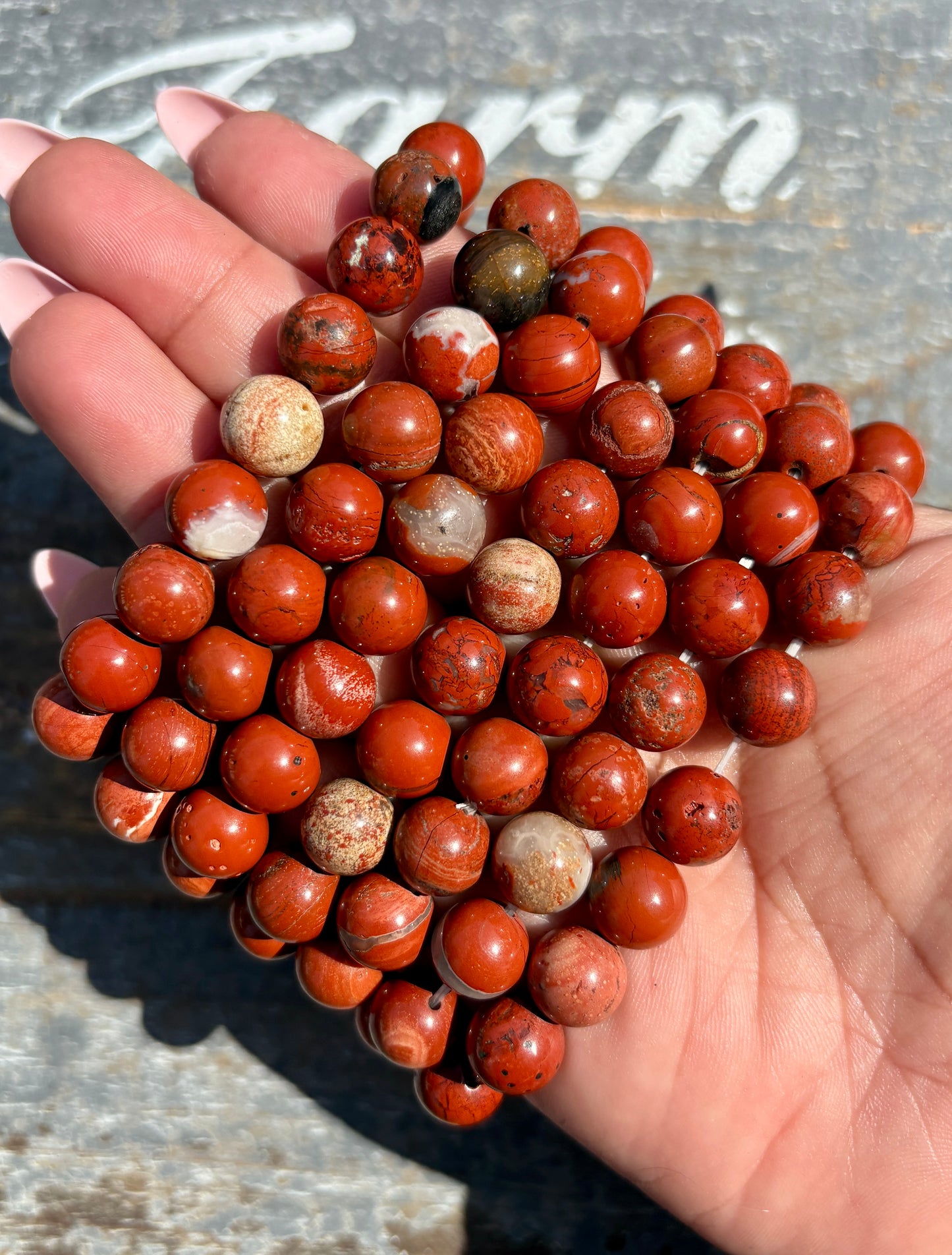 One (1) Red Jasper Bracelet | Wrist Size 6.25" | 10mm