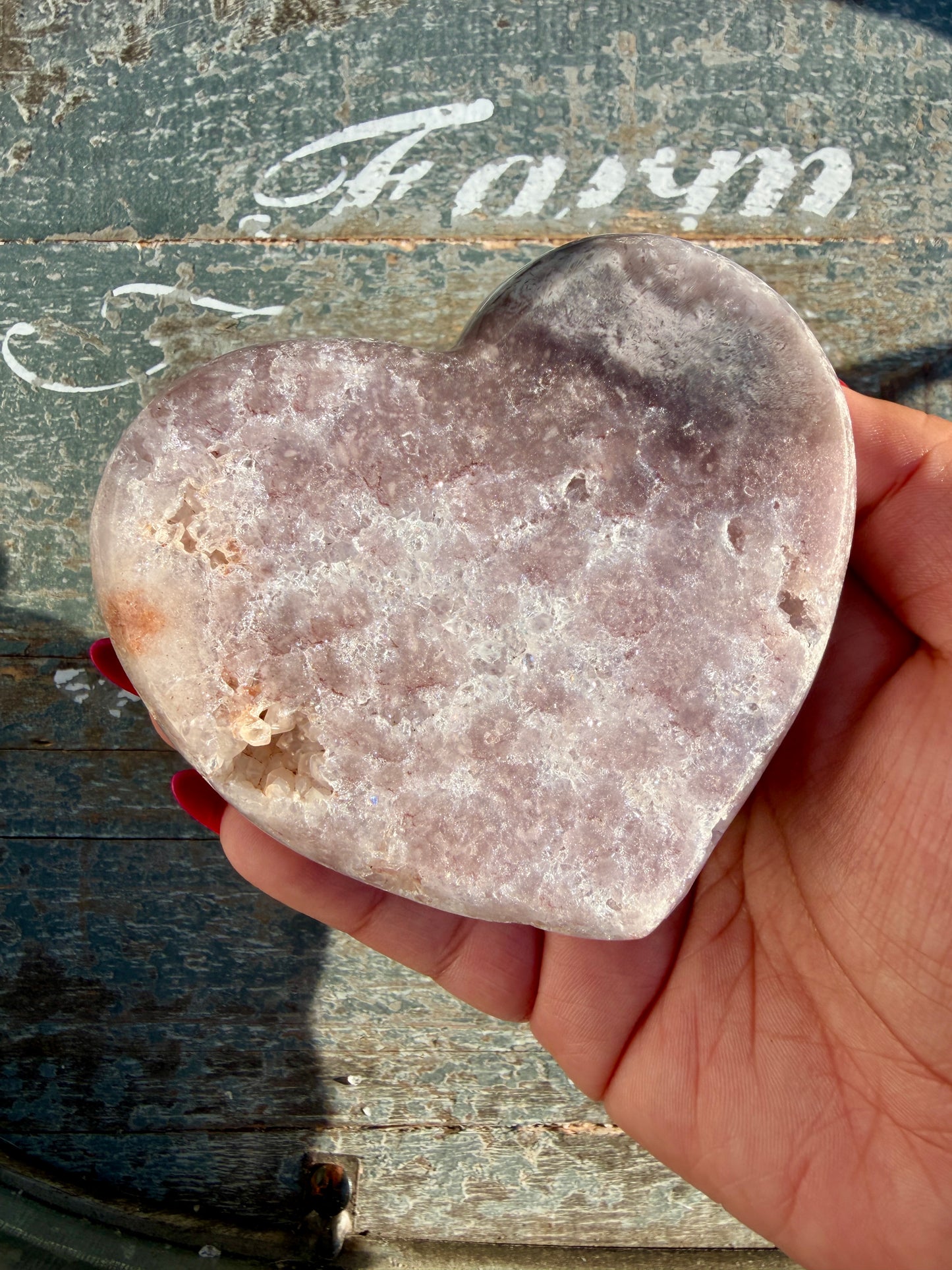 Gorgeous Pink Amethyst Heart | Brazil | Opt 10 (comes with stand)