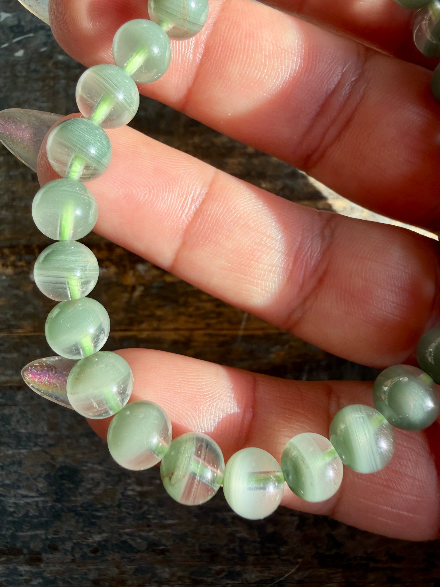 Gorgeous Himalayan Quartz with Chlorite Bracelet | 7mm | Wrist: 6.25"