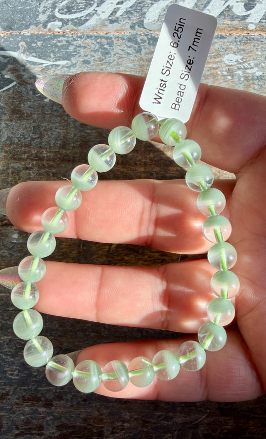 Gorgeous Himalayan Quartz with Chlorite Bracelet | 7mm | Wrist: 6.25" | B