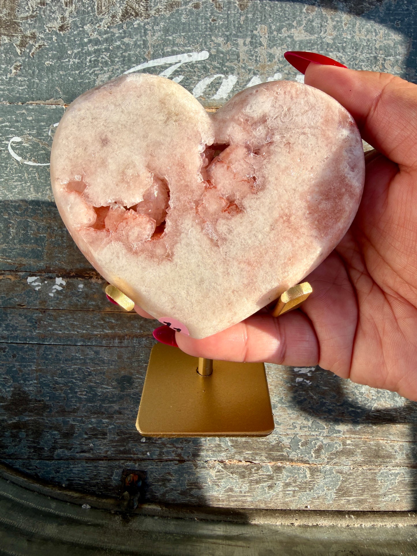 Gorgeous Pink Amethyst Heart | Brazil | Opt 11 (comes with stand)