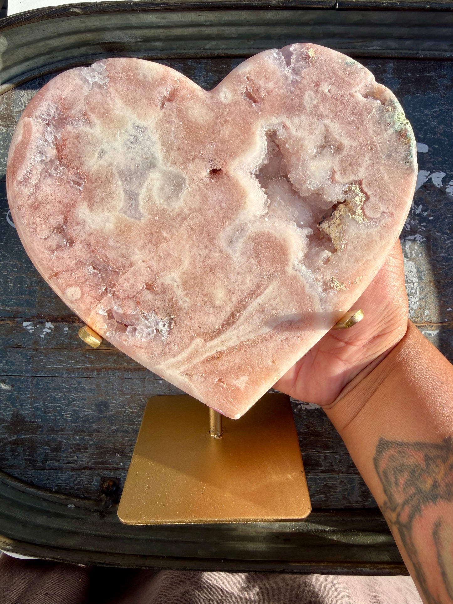 Gorgeous Pink Amethyst Heart | Brazil | Opt 19 (comes with stand)