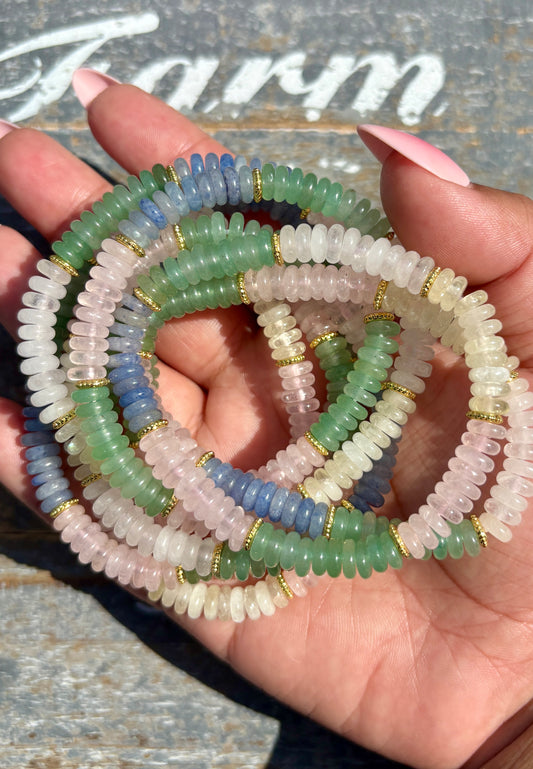 One (1) Multi Quartz Bracelet | Wrist Size 6.5" | 6mm