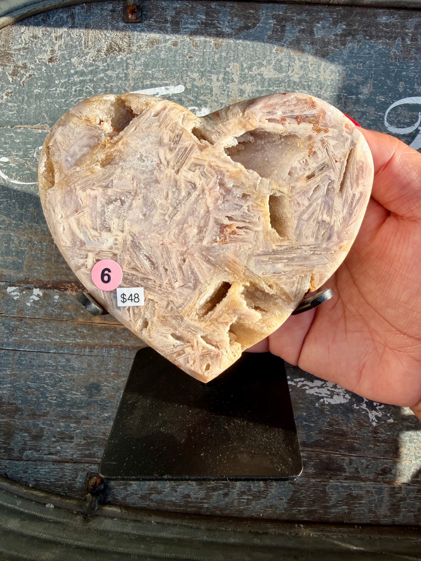 Gorgeous Seganite Agate Heart | Exclusively from Brazil *Rare Find* | Opt 6